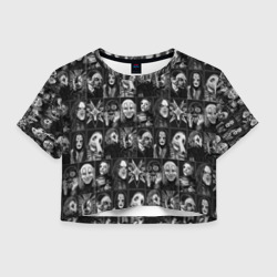 Женская футболка Crop-top 3D Slipknot