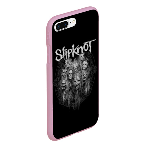 Чехол для iPhone 7Plus/8 Plus матовый Slipknot, цвет розовый - фото 3