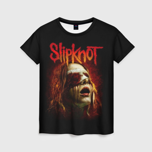 Женская футболка 3D с принтом Slipknot, вид спереди #2