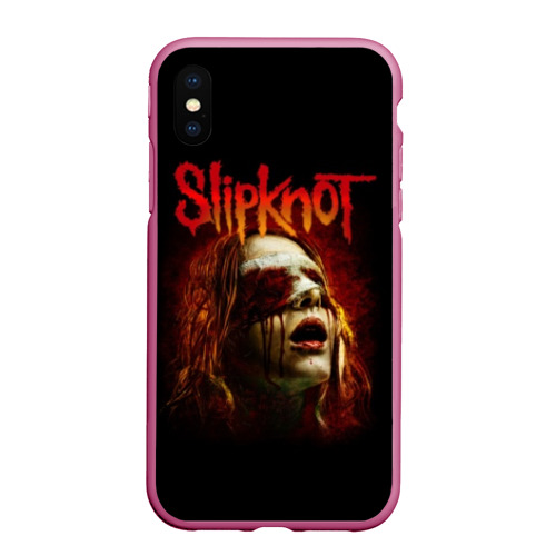 Чехол для iPhone XS Max матовый Slipknot, цвет малиновый