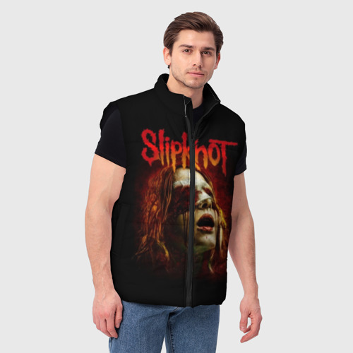 Мужской жилет утепленный 3D Slipknot, цвет черный - фото 3