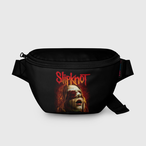 Поясная сумка 3D с принтом Slipknot, вид спереди #2