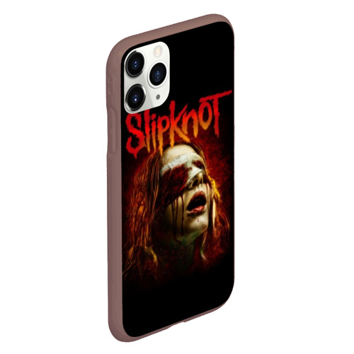 Чехол для iPhone 11 Pro матовый с принтом Slipknot, вид сбоку #3