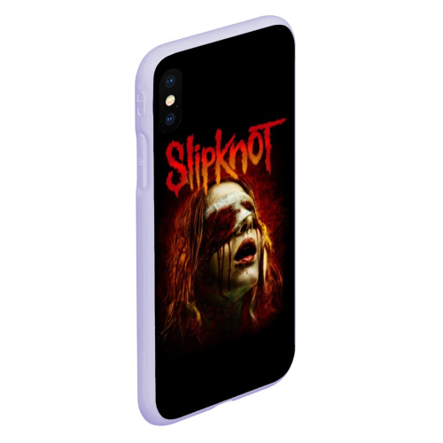 Чехол для iPhone XS Max матовый Slipknot, цвет светло-сиреневый - фото 3