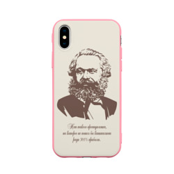 Карл Маркс - знаменитая цитата – Чехол для iPhone X матовый с принтом купить