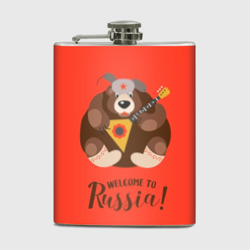 Фляга Welcome to Russia bear