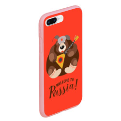 Чехол для iPhone 7Plus/8 Plus матовый Welcome to Russia bear - фото 2