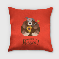 Подушка 3D Welcome to Russia bear