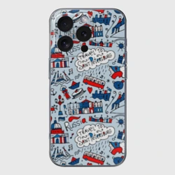 Чехол для iPhone 16 Pro силиконовый с защитой камеры Travel to Saint Petersburg