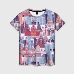 Женская футболка 3D Москва архитектура