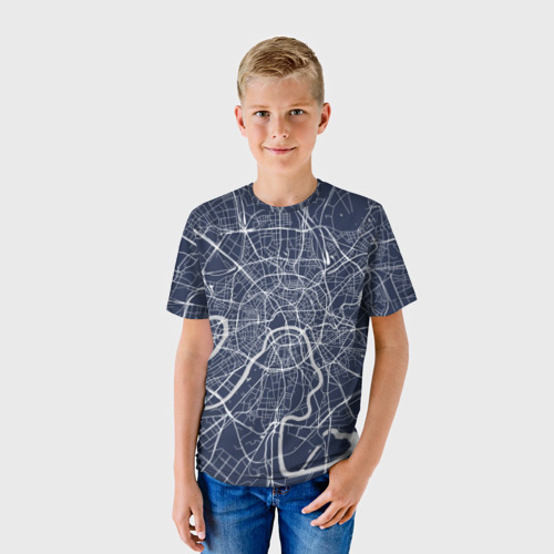 Детская футболка 3D Карта Москвы, цвет 3D печать - фото 3