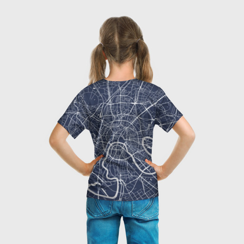 Детская футболка 3D Карта Москвы, цвет 3D печать - фото 6