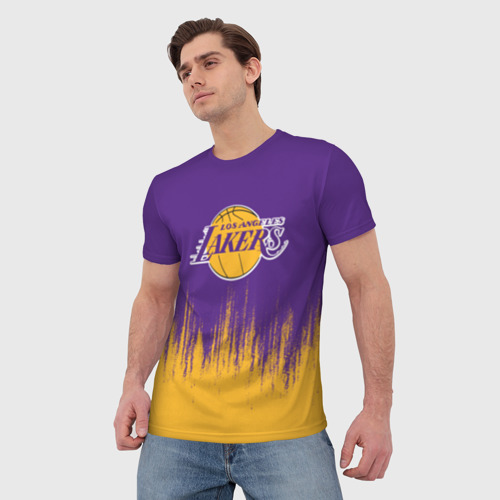 Мужская футболка 3D LA Lakers, цвет 3D печать - фото 3