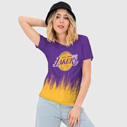 Женская футболка 3D Slim LA Lakers - фото 2