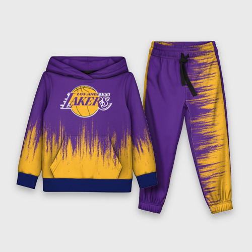 Детский костюм с толстовкой 3D LA Lakers, цвет синий