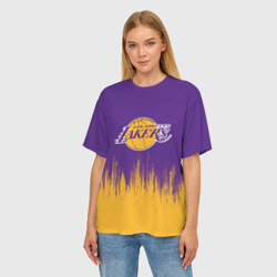 Женская футболка oversize 3D LA Lakers - фото 2