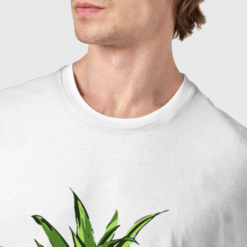 Мужская футболка хлопок Череп-ананас - лето, цвет белый - фото 6