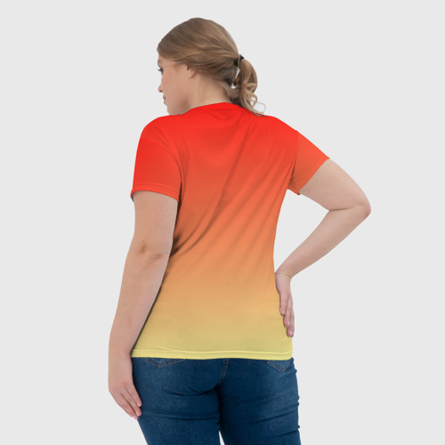 Женская футболка 3D с принтом Мамина Перловка, вид сзади #2
