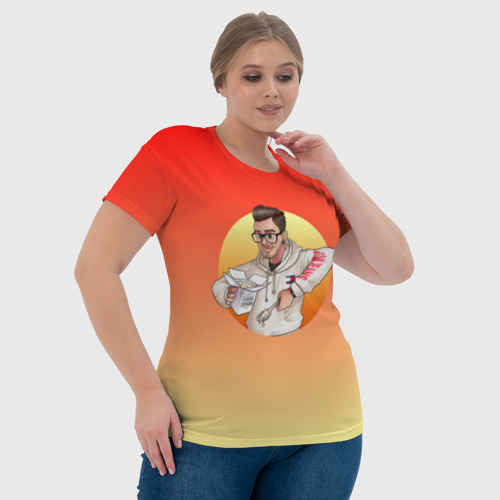 Женская футболка 3D с принтом Мамина Перловка, фото #4