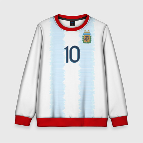 Детский свитшот 3D с принтом Messi Copa America 2019, вид спереди #2