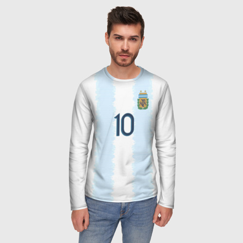 Мужской лонгслив 3D Messi Copa America 2019, цвет 3D печать - фото 3