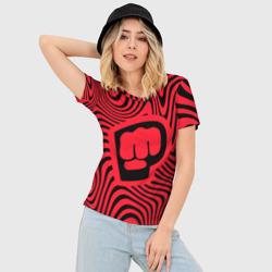 Женская футболка 3D Slim PewDiePie Logo - фото 2