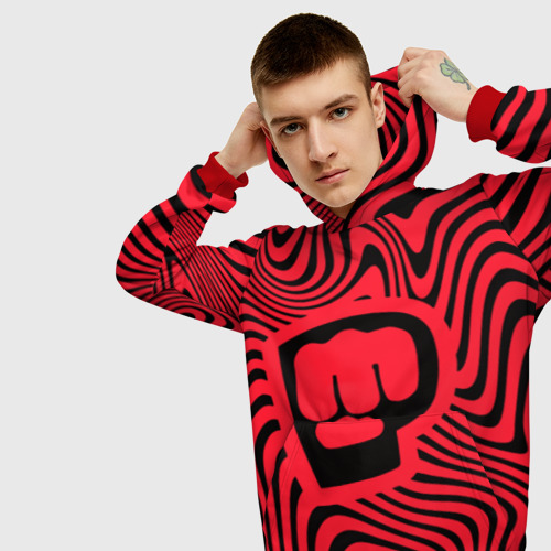 Мужская толстовка 3D PewDiePie Logo, цвет красный - фото 5