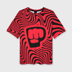 Женская футболка oversize 3D PewDiePie Logo