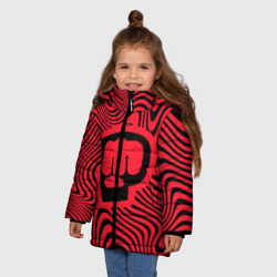 Зимняя куртка для девочек 3D PewDiePie Logo - фото 2