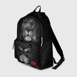 Лев в смокинге – Рюкзак 3D с принтом купить