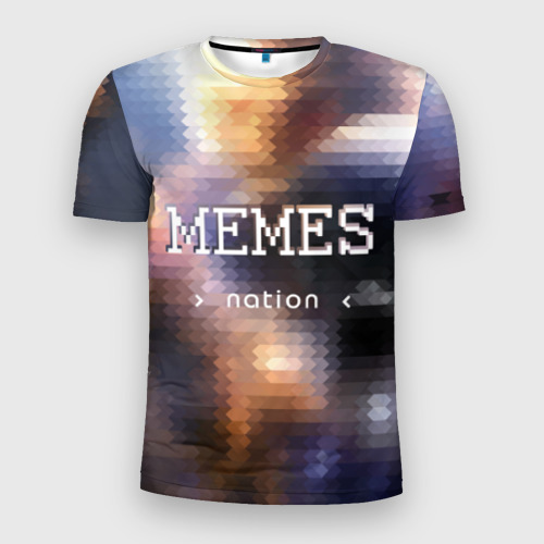 Мужская футболка 3D Slim Memes Nation (Мем-Нация)