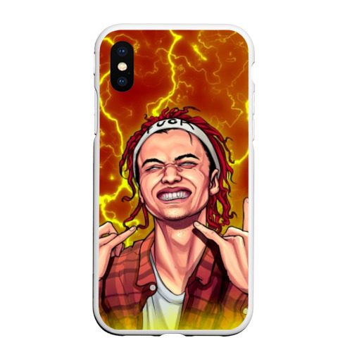 Чехол для iPhone XS Max матовый Gone.Fludd art 2, цвет белый