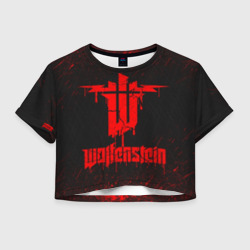 Женская футболка Crop-top 3D Wolfenstein