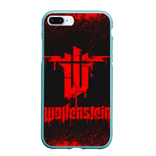 Чехол для iPhone 7Plus/8 Plus матовый Wolfenstein, цвет мятный