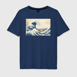 Мужская футболка хлопок Oversize Большая волна