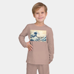 Детская пижама с лонгсливом хлопок Большая волна - фото 2