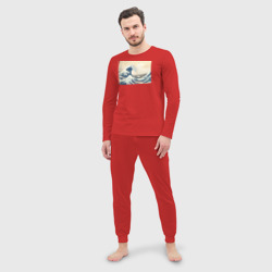 Мужская пижама с лонгсливом хлопок Большая волна - фото 2