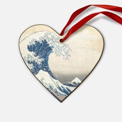 Деревянная игрушка Сердце Большая волна в Канагаве