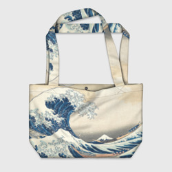 Пляжная сумка 3D Большая волна в Канагаве
