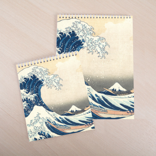 Скетчбук Большая волна в Канагаве, цвет белый - фото 4
