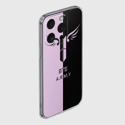 Чехол для iPhone 15 Pro Max силиконовый с защитой камеры BTS A.R.M.Y - фото 2