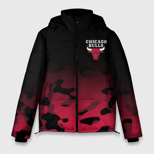 Мужская зимняя куртка 3D Chicago bulls, цвет черный