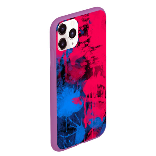Чехол для iPhone 11 Pro Max матовый Буря красок, цвет фиолетовый - фото 3