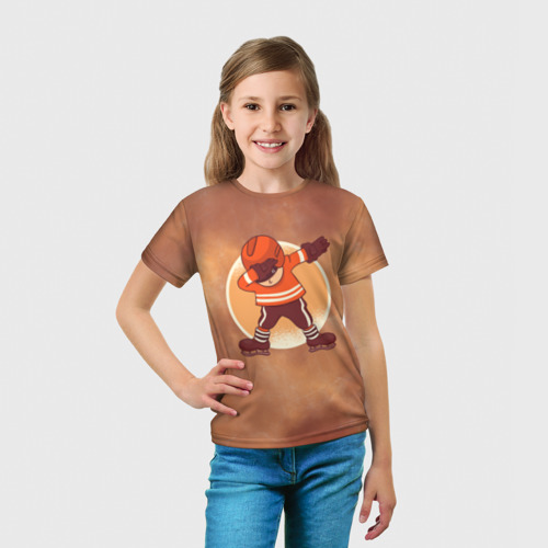 Детская футболка 3D Хоккеист Dab, цвет 3D печать - фото 5