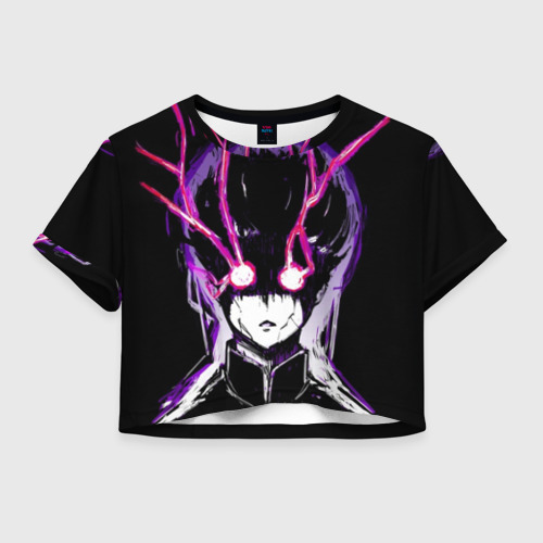 Женская футболка Crop-top 3D Шигэо Кагэяма 100% Фото 01 Женская футболка Crop-top 3D Шигэо Кагэяма 100% Фото 01