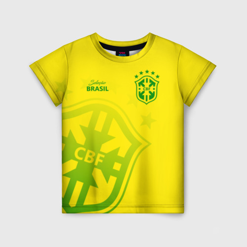 Детская футболка 3D с принтом Бразилия, вид спереди #2