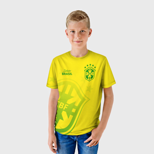 Детская футболка 3D с принтом Бразилия, фото на моделе #1