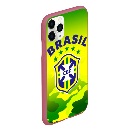 Чехол для iPhone 11 Pro Max матовый Бразилия, цвет малиновый - фото 3