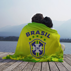 Плед с принтом Бразилия для любого человека, вид спереди №2. Цвет основы: 3d (велсофт)