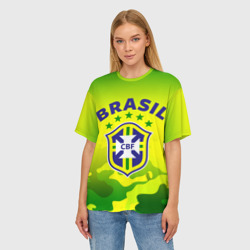 Женская футболка oversize 3D Бразилия - фото 2